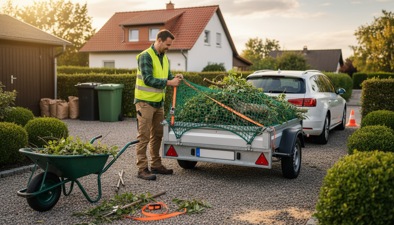 Gartenabfälle transportieren mit Anhänger - Anhängerverleih24